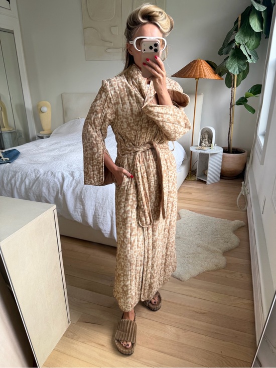 By Malene Birger Jackets & Blazers - By Malene Birger Beige and Cream Patterned Coat size Small